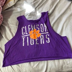 Clemson Cropped Tank Top